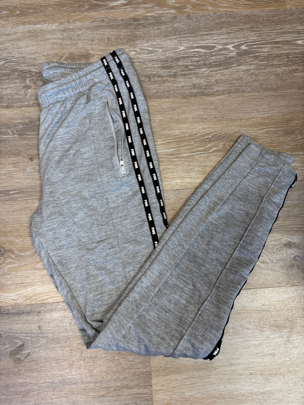 Gray Athletic Joggers with Branded Side Tape 💕PINK 💕